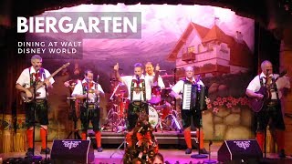 Biergarten Restaurant in Germany at EPCOT Full Dining Experience [upl. by Dirrej771]