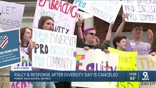 Students parents protest Forest Hills BOEs vote cancelling diversity day [upl. by Boswall662]