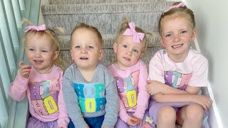 Triplet Day in the Life Update on family Potty Training amp New Sleep Situation [upl. by Essyla]