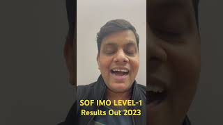 SOF IMO LEVEL1 Results Out 202324 divijatutorialclass olympiad [upl. by Ylelhsa]