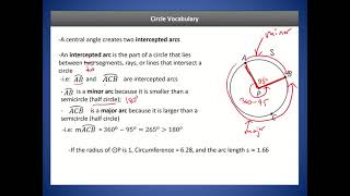 Geometry Lesson 101 Arcs and Sectors [upl. by Raamaj]