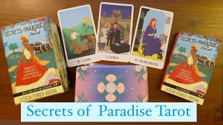 Secrets of Paradise Tarot  Full Flip Through [upl. by Proudman37]