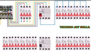 Comment brancher un tableau électrique triphasé تركيب القواطع الكهربائية في موزع الكهرباء ثلاثي طور [upl. by Aticnemrac]