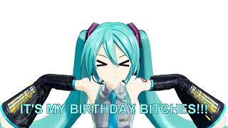 MMD Talkloid Mikus 17th birthday [upl. by Yajiv]