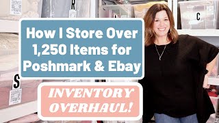 INVENTORY OVERHAUL Poshmark amp Ebay Inventory Storage Room Makeover Tour amp ToteScan System [upl. by Alim]