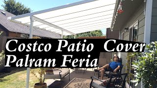 Costco Patio Cover Palram Feria White Best Easy Setup Great for Shade DIY Metal Aluminum Kits [upl. by Pauli]