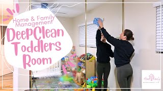 Deep Clean Toddlers Room  Dusting Motivation  Home Family Management [upl. by Llennehc]