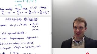 Intermediate Micro Utility Maximization Cobb Douglas [upl. by Limaj]