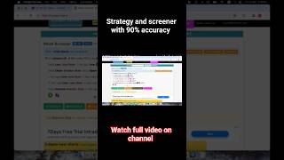 Trading strategy for beginners with chartink screener swingtradingscreener swingtradingstrategies [upl. by Bond868]