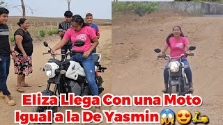 🔴INCR3IBL3😱ELIZA Ll3ga Con M0to NUEVA al trabajo😍🛵Por Primera Ves la Vemos Manejar😱 [upl. by Ardnaed]