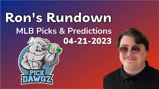 MLB Picks amp Predictions Today 42123  Rons Rundown [upl. by Nnylatsirk]