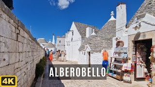 Alberobello Trulli in Puglia Italy 4K Walking Tour [upl. by Josey159]