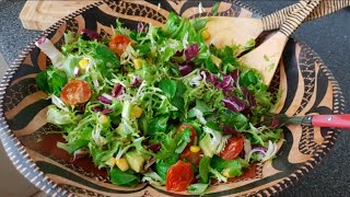 Simple Salad Recipe Using these saladchallenge [upl. by Blatman134]