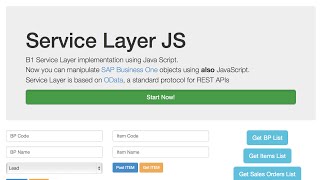 SAP Business One Service Layer implementation using JavaScript [upl. by Rasia]