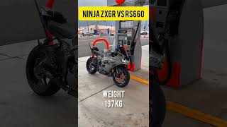 Ninja zx6r vs Aprilia rs 660 ⚡  Mr SD motovloge shorts [upl. by Lseil358]