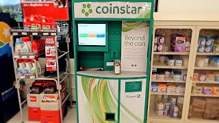 Taking 500 of Coins to a Coinstar No Fees With Coinstar [upl. by Drofnats]