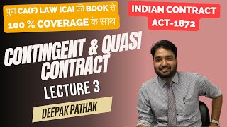 FREE CA Foundation Business Law Online Classes  Indian Contract Act l Unit6Lecture3 l Deepak Sir [upl. by Nyrak]