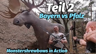 Bayern vs Pfalz Spaß UND Leistung im 3DParcours 85lbs bis 130lbs Shrew Bogensport Extrem Archery [upl. by Gnilyam5]