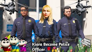 GTA5 Kiara Become Police Officer 🌹 Shinchan Become Richest man😨 Franklin Happy👩‍❤️‍💋‍👨 PS Gamester [upl. by Fanning668]