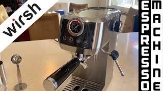 Home Barista Plus 20Bar Espresso Machine by Wirsh [upl. by Lliw]