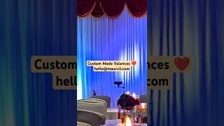 Custom Made Valance valance swagvalance customcurtain usa diwali texas love decor xmas red [upl. by Llirred734]