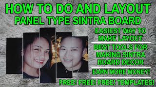 HOW TO MAKE LAYOUT AND TO DO A3 PANEL TYPE SINTRA BOARD WALL DECOR [upl. by Katz491]