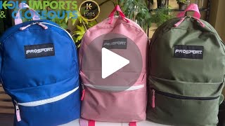 ProSport 17quot Backpacks in Assorted Bright Colors AH089 [upl. by Bertolde]