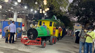 Train at Numaish exhibition 2022 Hyderabad  Passengers Train ride at Nampally exhibition 2022 [upl. by Berny]