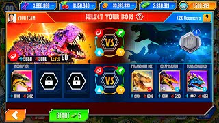 OMEGA 09 VS INDORAPTOR DEFEAT 10 AND 20 OPPONENT  JURASSIC WORLD THE GAME [upl. by Ernesto324]