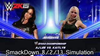 WWE 2K15 PS4 Kaitlyn vs AJ Lee SmackDown 8213 Simulation [upl. by Andel]