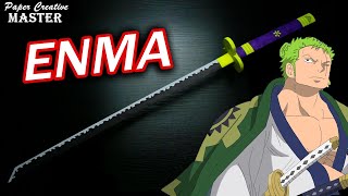 How to make a Zoro Enma Sword out of paper \ One Piece \ Zoro enma sword [upl. by Adnolat449]