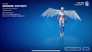 NEW Winged Victory Glider amp Winged Victory Back Bling Fortnite X Nike 30 [upl. by Garek]