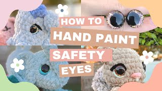 How to hand paint safety eyes for amigurimi ✨💗 [upl. by Aderb]