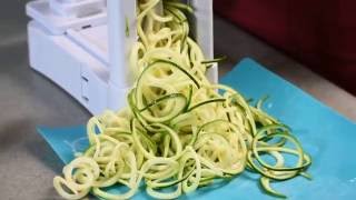 Making ZucchiniSquash Pasta on a Veggetti Pro Table Top  FozzyBerad [upl. by Attener]