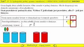 Zadanie 7 Prawdopodobieństwo Egzamin ósmoklasisty z OPERONEM 20182019 [upl. by Hourigan]