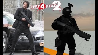 Left 4 Dead 2 Weapon Showcase  John Wicks KelTec KSG gameplay [upl. by Miharba]