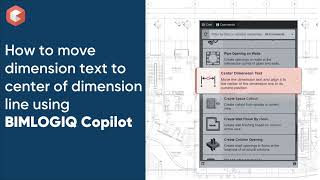 How to move dimension text to center of dimension line using BIMLOGIQ Copilot in Revit [upl. by Nelubez364]