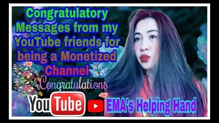 Part 3 Congratulatory Messages of my friends in YT 🥰Thank you so much guys ❤️Godbless always 😇 [upl. by Samled]