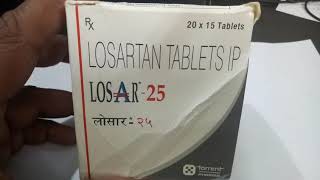 Losar 25 MG Tablet Uses Dosage Side Effects Composition in hindi [upl. by Aivatnwahs]