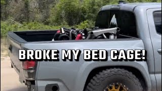 Breaking my Toyota Tacoma bed cage offroading [upl. by Rephotsirhc98]