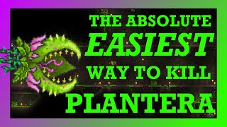 Normal Mode Only The ABSOLUTE EASIEST Way to Beat Plantera in Terraria Works in 14 [upl. by Derag]