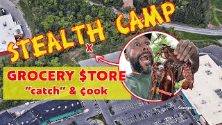 STEALTH CAMPING Between 2 Grocery Stores  Catch amp Cook 🦞 [upl. by Diraj]