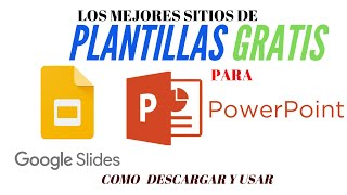 4 Sitios de PLANTILLAS PARA POWERPOINT y Google SLIDES GRATIS 🤑 [upl. by Bruni342]