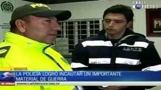 Policía incauta material de guerra en el Terminal de Transportes de Bogotá [upl. by Limemann788]