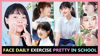 How to Look Pretty and Attractive in School without Makeup  FACE DAILY EXERCISE [upl. by Idur]