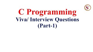 C Programming Viva or Interview Questions Part 1  Srinu Sir CSE [upl. by Derr985]