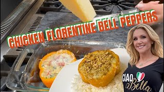 CHICKEN FLORENTINE STUFFED BELL PEPPERS [upl. by Leonhard]