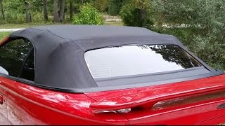 1994 to 2004 Mustang Convertible Rear Window Step By Step Replacement Save Money [upl. by Ridinger]