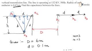 Capacitance of Transmission Line Numerical 6 [upl. by Andris]