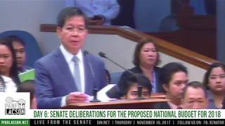 Sen Lacson sponsors DDB PDEA budgets for 2018 Part 3  Nov 16 2017 [upl. by Alegnatal]